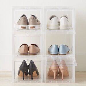 CONTAINER STORE Translucent Drop-Front Shoe Boxes - Set of 6